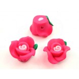 Zdjęcie - Kwiatek fimo różowy 12mm